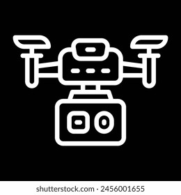 drone icon vector outline design