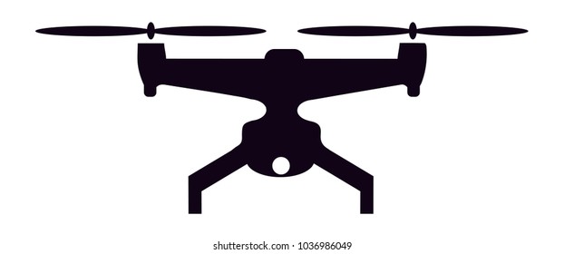 Drone icon vector. Quadcopter symbol