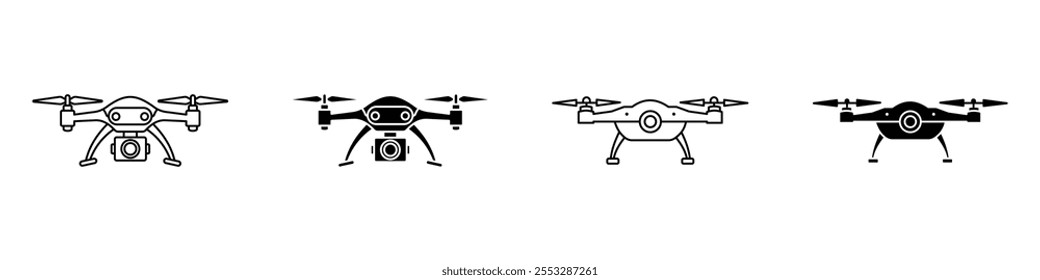 Conjunto de Vector de ícono de dron. EPS10