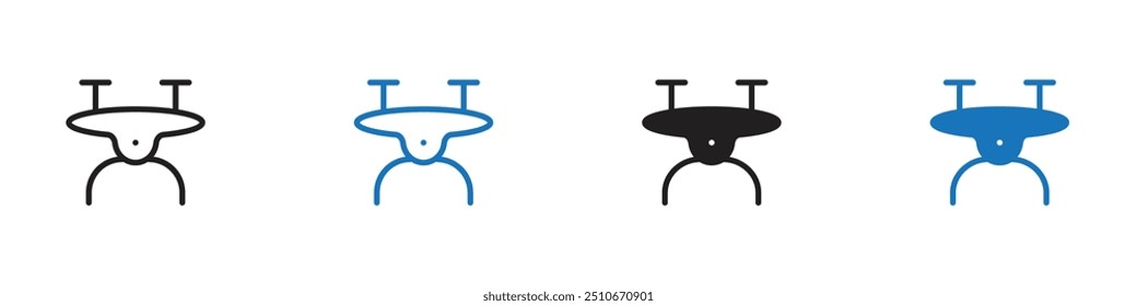 Drone icon Vector set outline