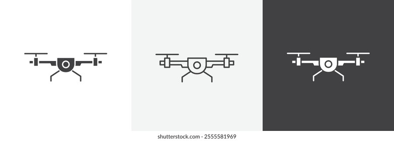 Drone icon vector set for ui designs