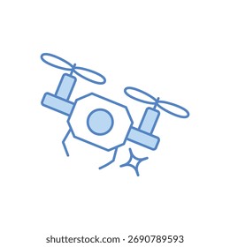 Drone Icon Vector Ilustración de stock