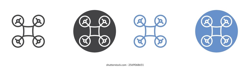 Drone icon vector symbol outline sign