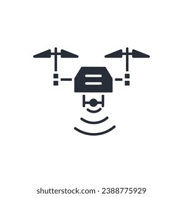 icono drone. vector.Curso editable.Signo de estilo lineal para uso de diseño web,logotipo.Ilustración de símbolo.