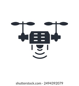 drone icon. vector.Editable stroke.linear style sign for use web design,logo.Symbol illustration.