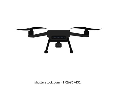 Drone icon vektor with Action Camera. 