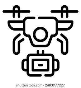 Drone icon for web, app, infographic, etc