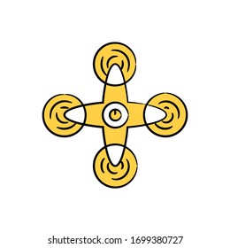 drone icon yellow design theme