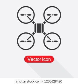 Drone Icon,Copter Sign, Quadcopter Icon Vector Illustration Eps10