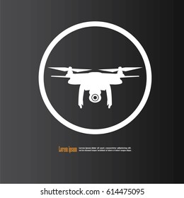 drone icon.photo and video drone.vector illustration.