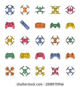 drone icons set