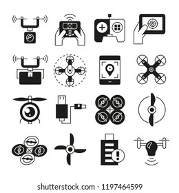 drone icons set