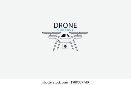 Iconos de drones establecidos. Plantillas de logotipos de drones voladores