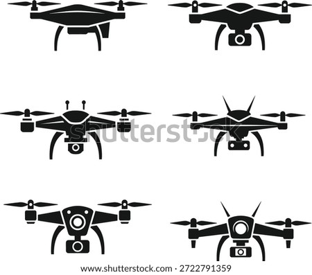 Drone Icons Set untitled vector