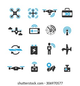 Drone icons set,Vector
