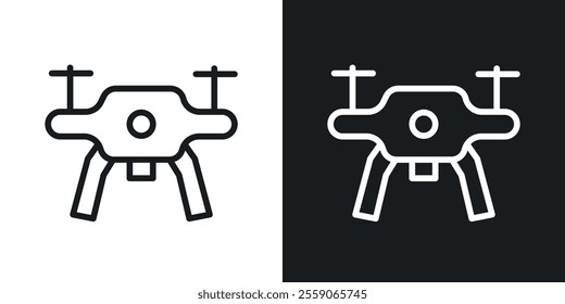 Drone icons. vector set in black colors