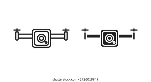Símbolo del Vector de los iconos del abejón con el movimiento editable y las versiones planas