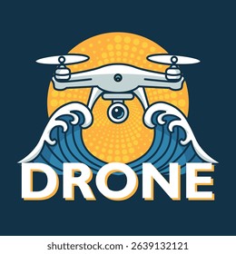 Drone illustration for a drone related company logo