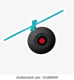 drone illustrator over white color background