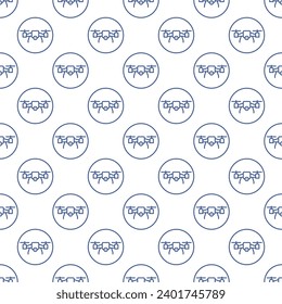 Drone inside Circle vector Quadrotor concept linear round seamless pattern