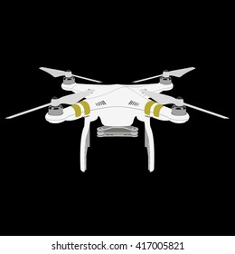 Drone isolated on black