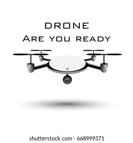 Drone isolated on white background