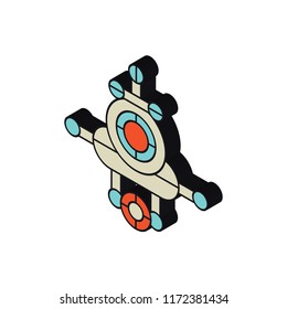 Drone isometric left top view 3D icon