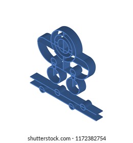 Drone isometric left top view 3D icon