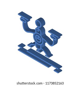 Drone isometric left top view 3D icon