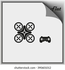 Drone and joystick icon.