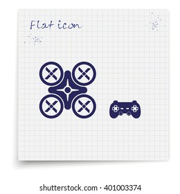 Drone and joystick icon.