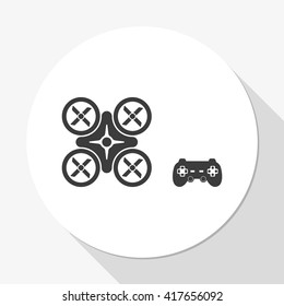 Drone and joystick icon.