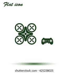 Drone and joystick icon.