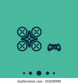 Drone and joystick icon.