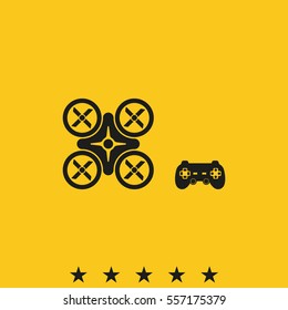 Drone and joystick icon.