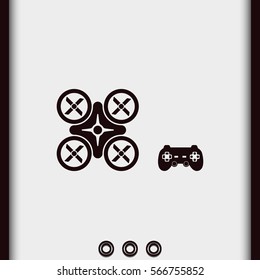 Drone and joystick icon.