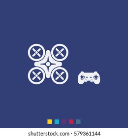 Drone and joystick icon.