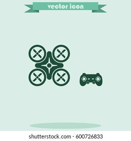 Drone and joystick icon.