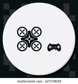 Drone and joystick icon.