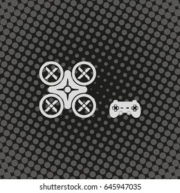 Drone and joystick icon.