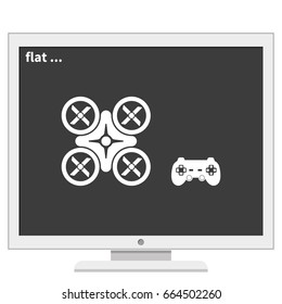 Drone and joystick icon.