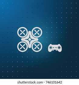 Drone and joystick icon.