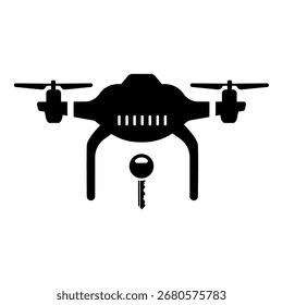 Drone Key Icon, Vector Graphics
