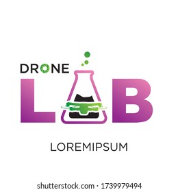 Drone LAB icon symbol or logo template
