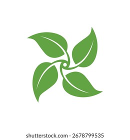 drone leaf abstract logo modern style