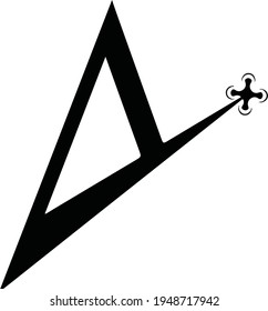 diseño de logotipo de letra y drone