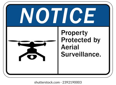 Signo de responsabilidad de drones y etiquetas