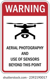 Drone liability sign and labels