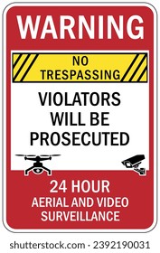 Drone liability sign and labels