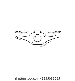 drone line icon. drone with camera thin line icon.